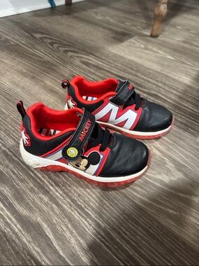 Disney Mickey Mouse Black and Red Kids Sneakers